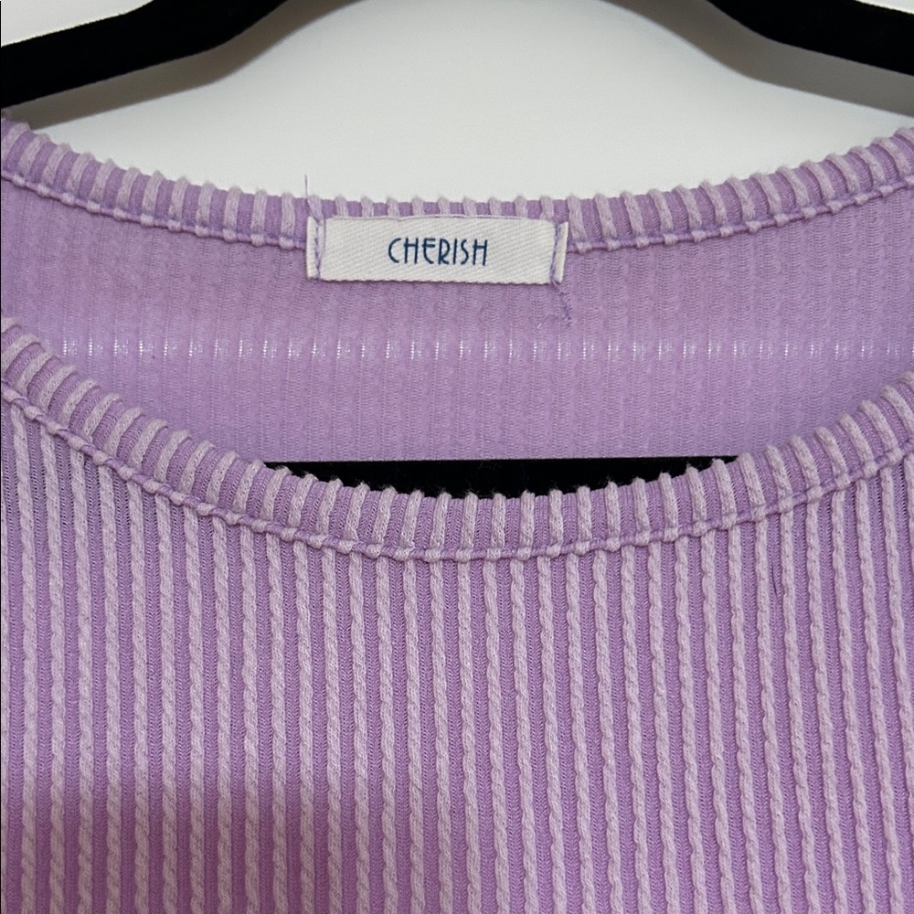 Lavender Ribbed Top - Picture 2 of 4